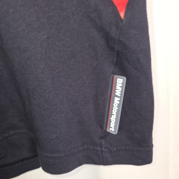 Puma BMW Motorsport Racing T Shirt 2 stripe Mens Medium Logo - Picture 3 of 12